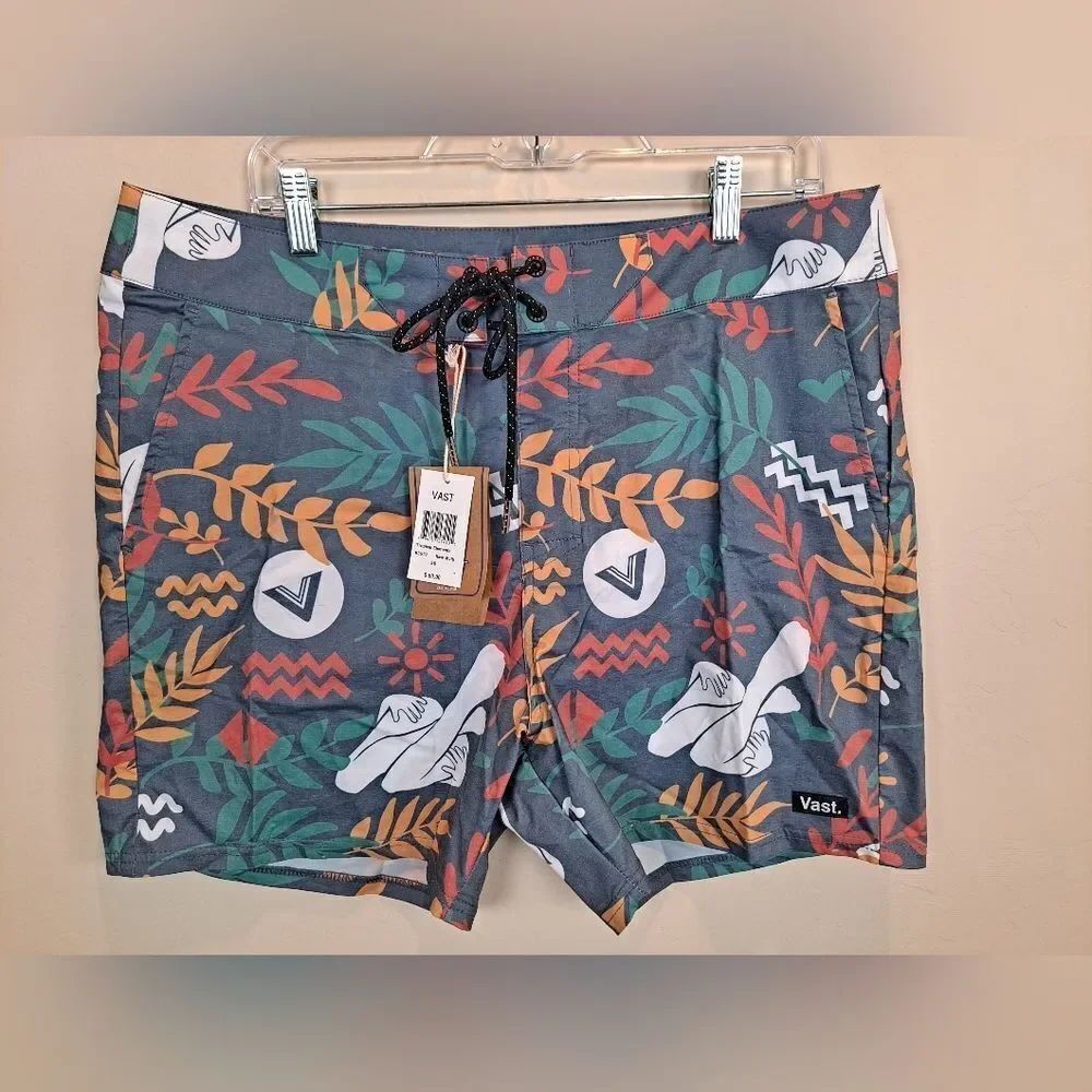 Vast Mens Boardshorts Size 36 NWT Msrp $60